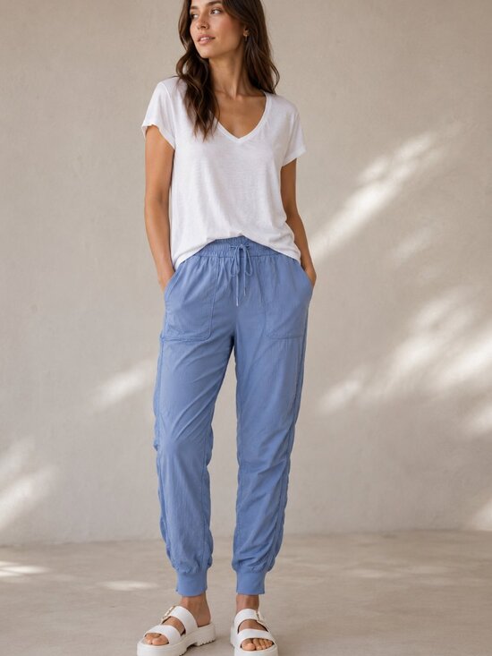 lululemon athletica Pants - Lululemon Beyond The Studio Jogger Water Drop Light Blue Drawstring Pants